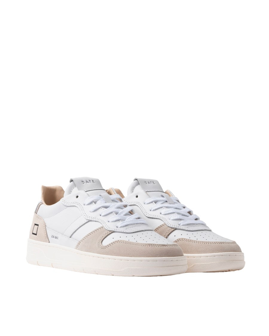 D.A.T.E Court 2.0 Basic White-Beige Sneakers