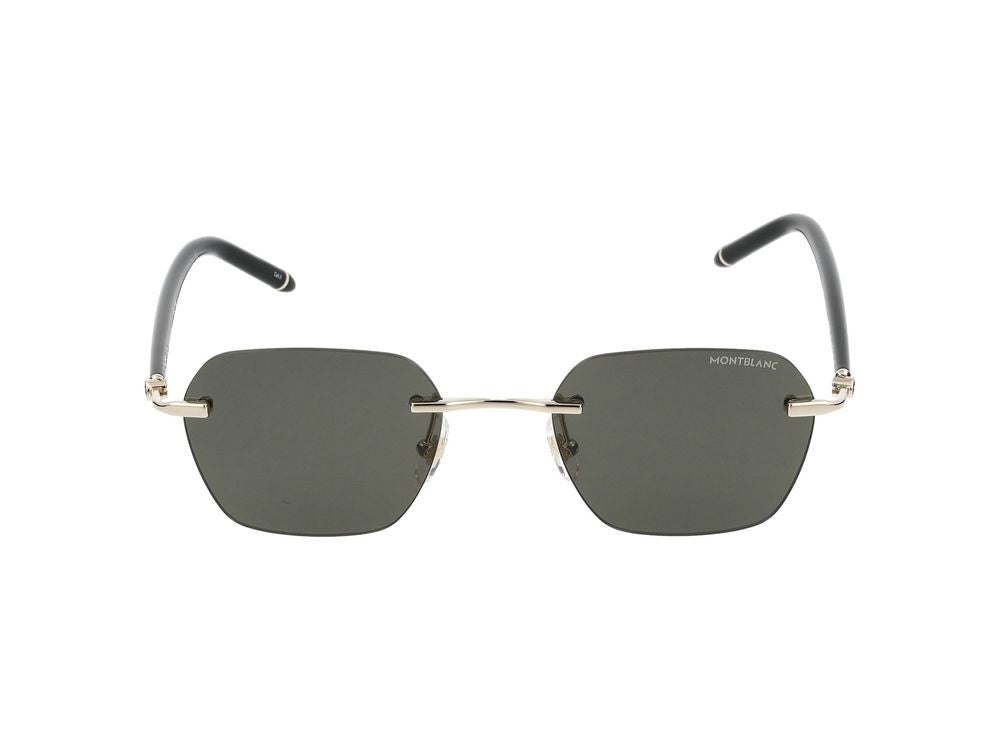 Montblanc Gold Mb0270s Metal Rimless Square Sunglasses
