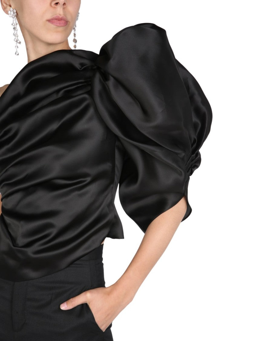 Anouki One-Shoulder Black Evening Top