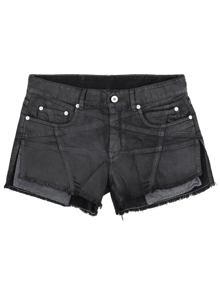 Drkshdw By Rick Owens Wool Low-Rise Distressed Shorts
