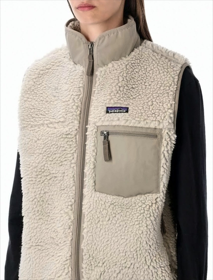 Patagonia Boxy Fleece Vest With High Collar