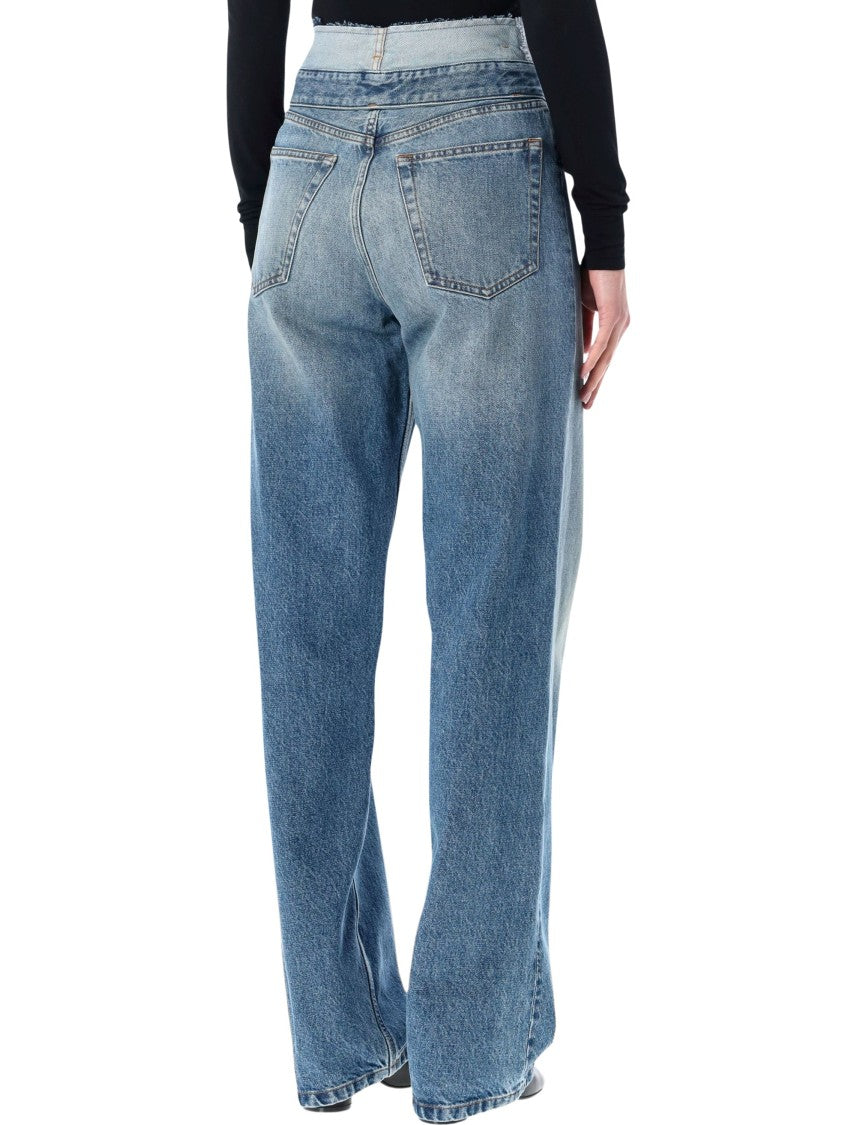 Mm6 By Maison Margiela Mm6 Double Waist Straight Jeans