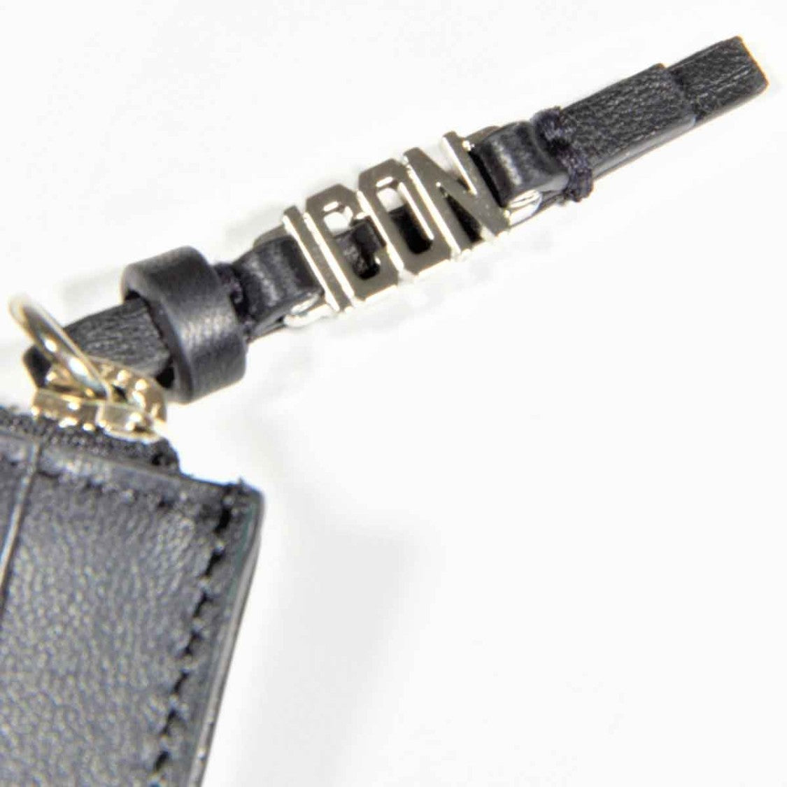 Dsquared2 Black Genuine Leather Icon Evening Cardholder