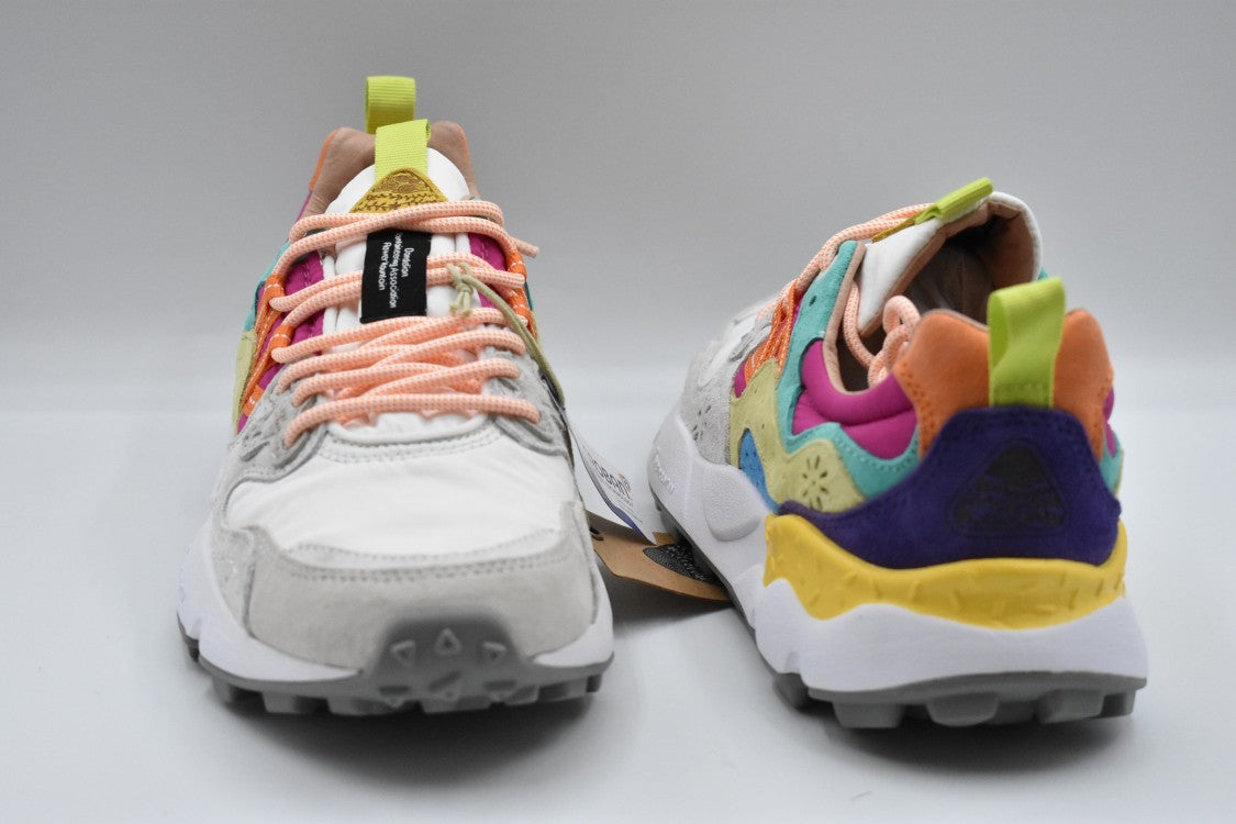 Flower Mountain Multicolor Suede Sneakers With Technical Fabric Accents