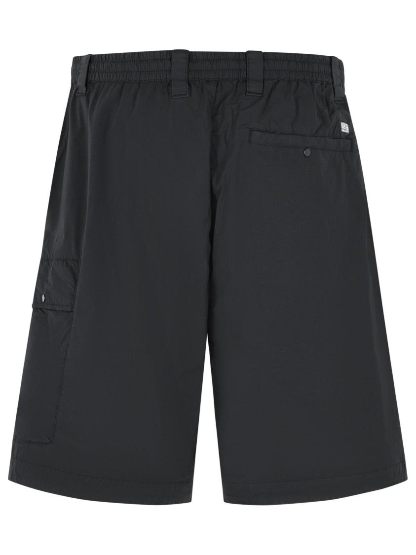C.P. Company Black Cotton And Nylon Shorts