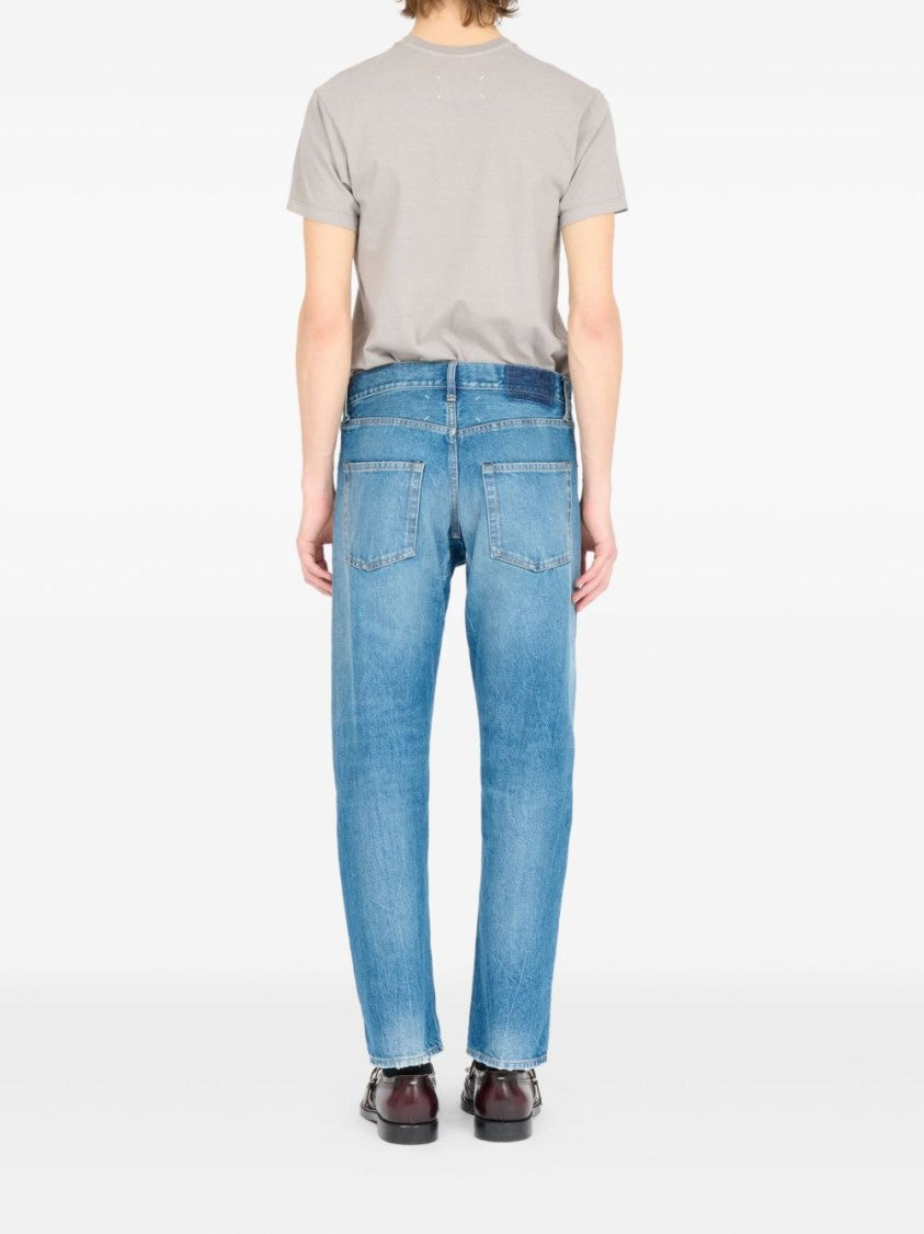 Maison Margiela Relaxed Fit Denim Trousers With Tapered Leg And Five-Pocket Design