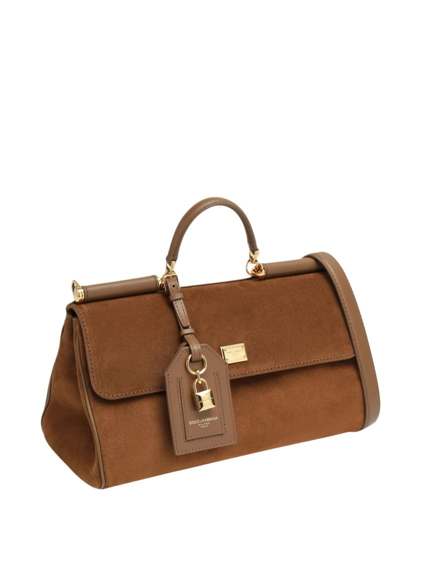 Dolce & Gabbana Borsa Structured Calfskin Shoulder Bag