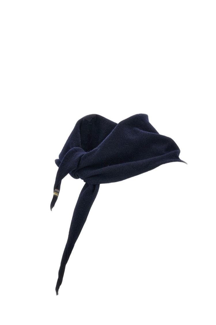 Extreme Cashmere Navy Blue Bandana Cashmere-Blend Scarf