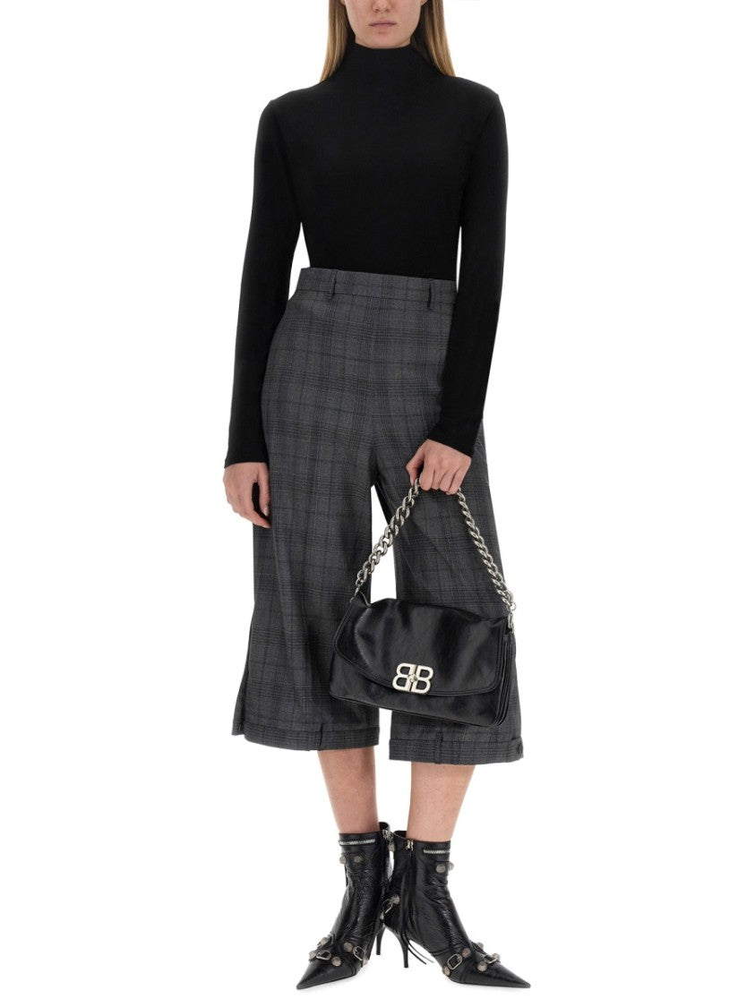 Balenciaga Deconstructed Wide-Leg Shorts In Wool