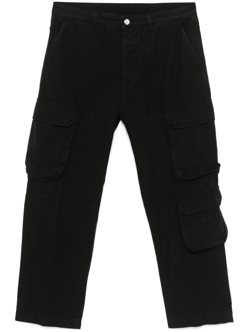 Nine In The Morning Cargo-Style Black Jeans With Functional Pockets