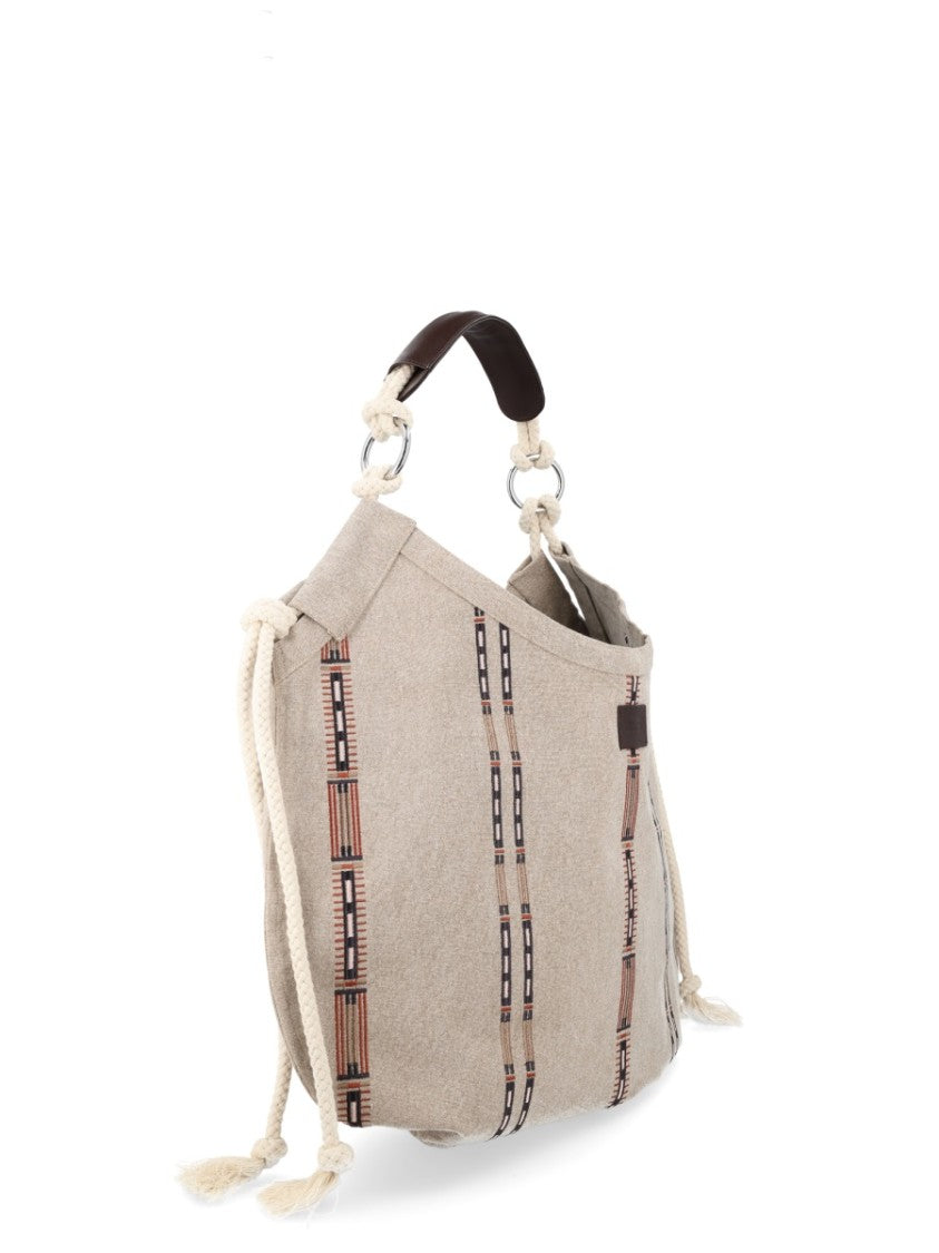 Isabel Marant Beige Byron Tribal Striped Tote Bag