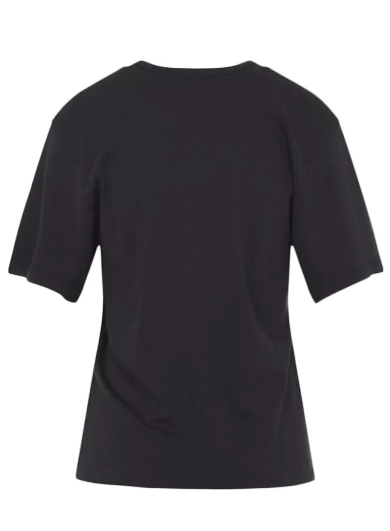 Lemaire Ribbed Cotton T-Shirt With Classic Round Neckline