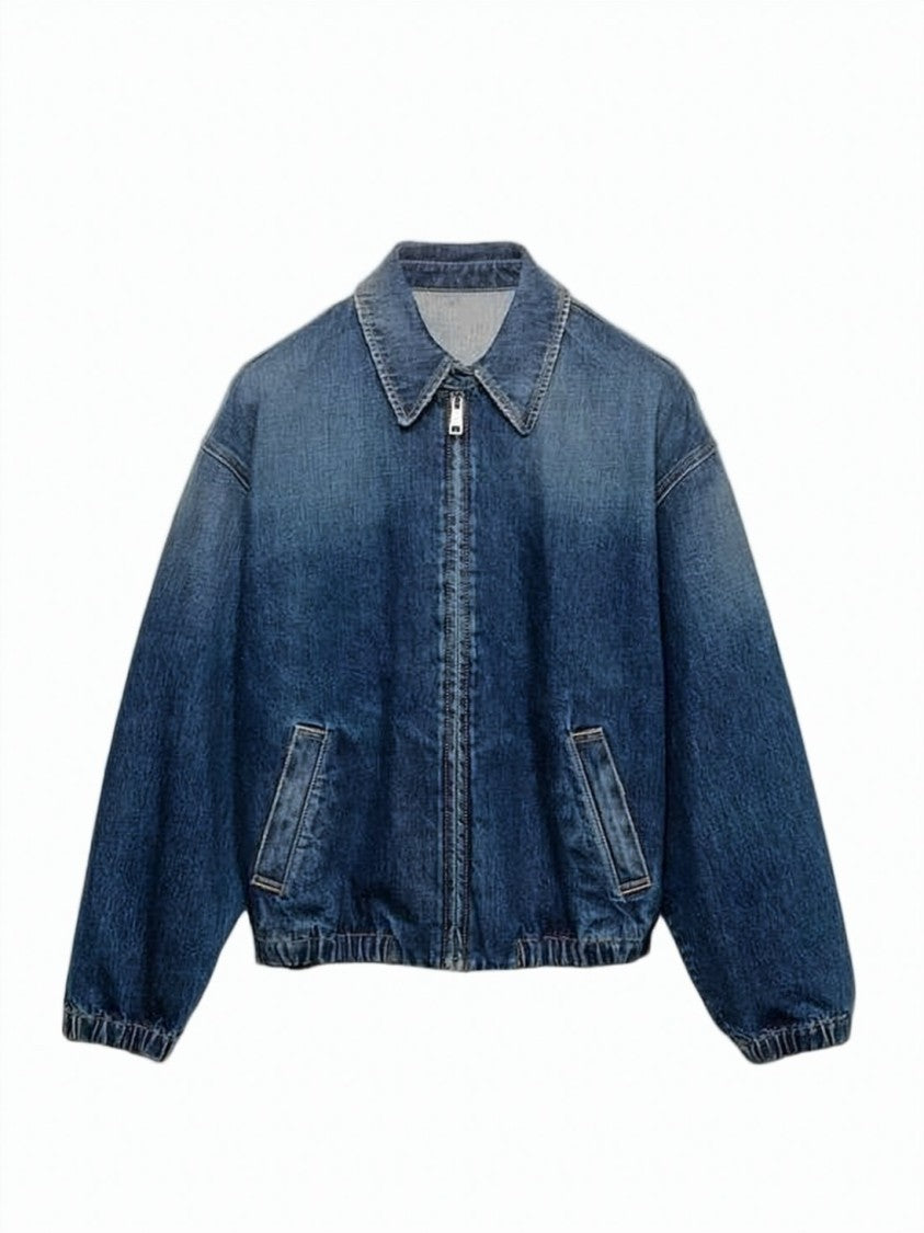 Prada Denim Jacket With Classic Collar