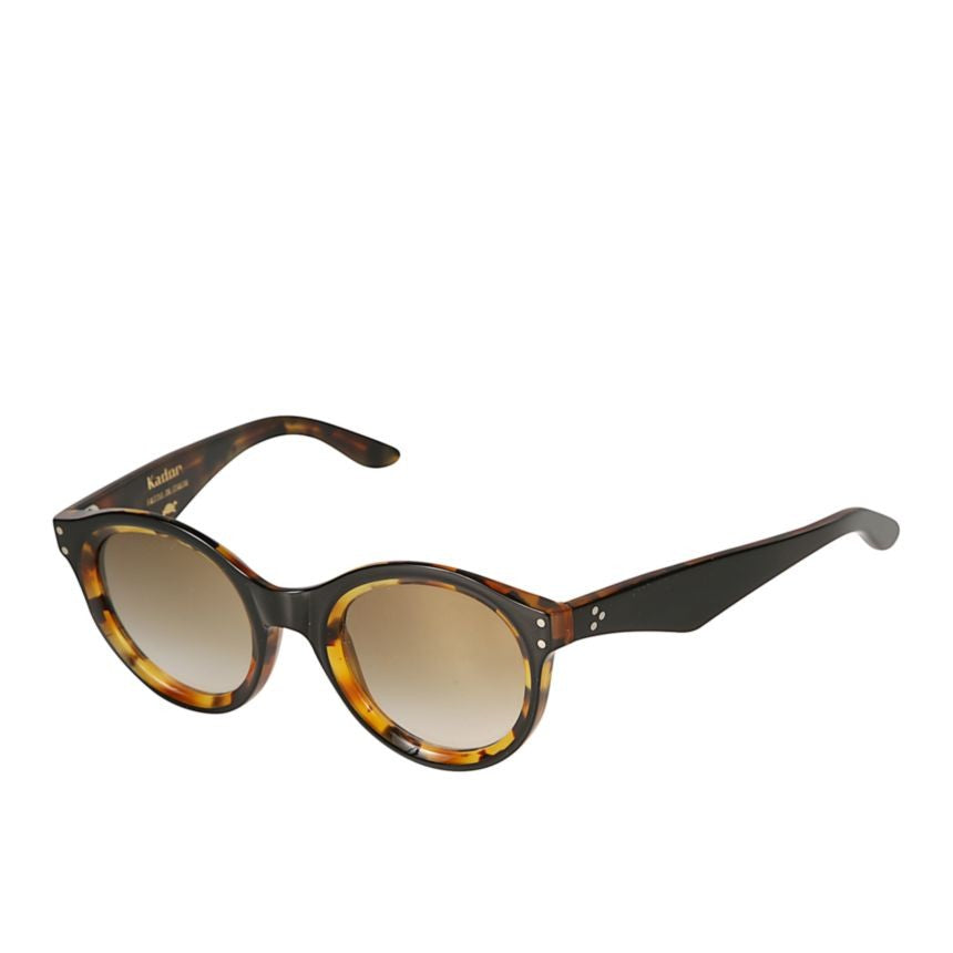 Kador Thick Rounded Tortoiseshell Sunglasses With Curved Temples