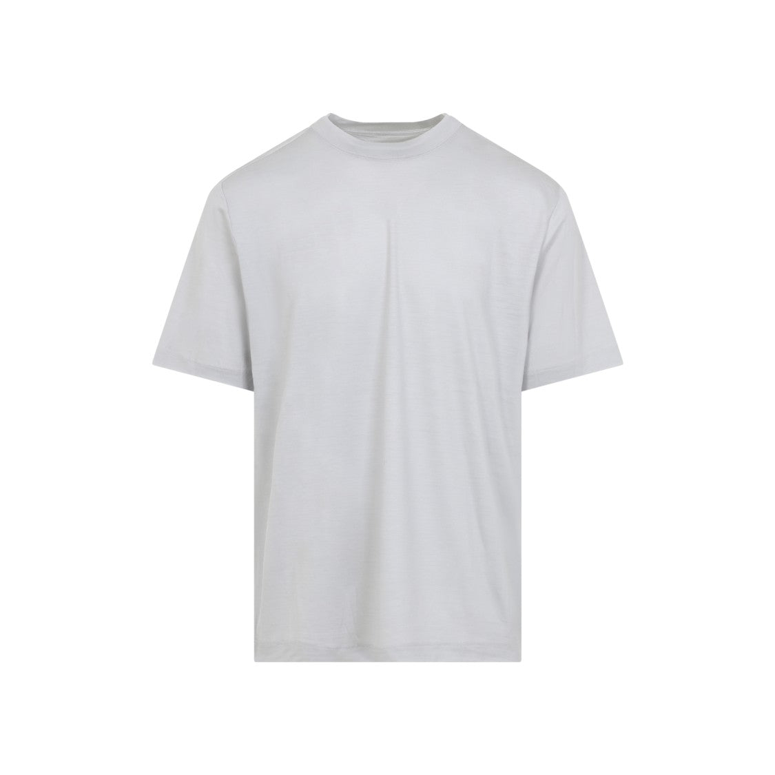 Sease Classic Fit White Cotton T-Shirt With Round Neckline