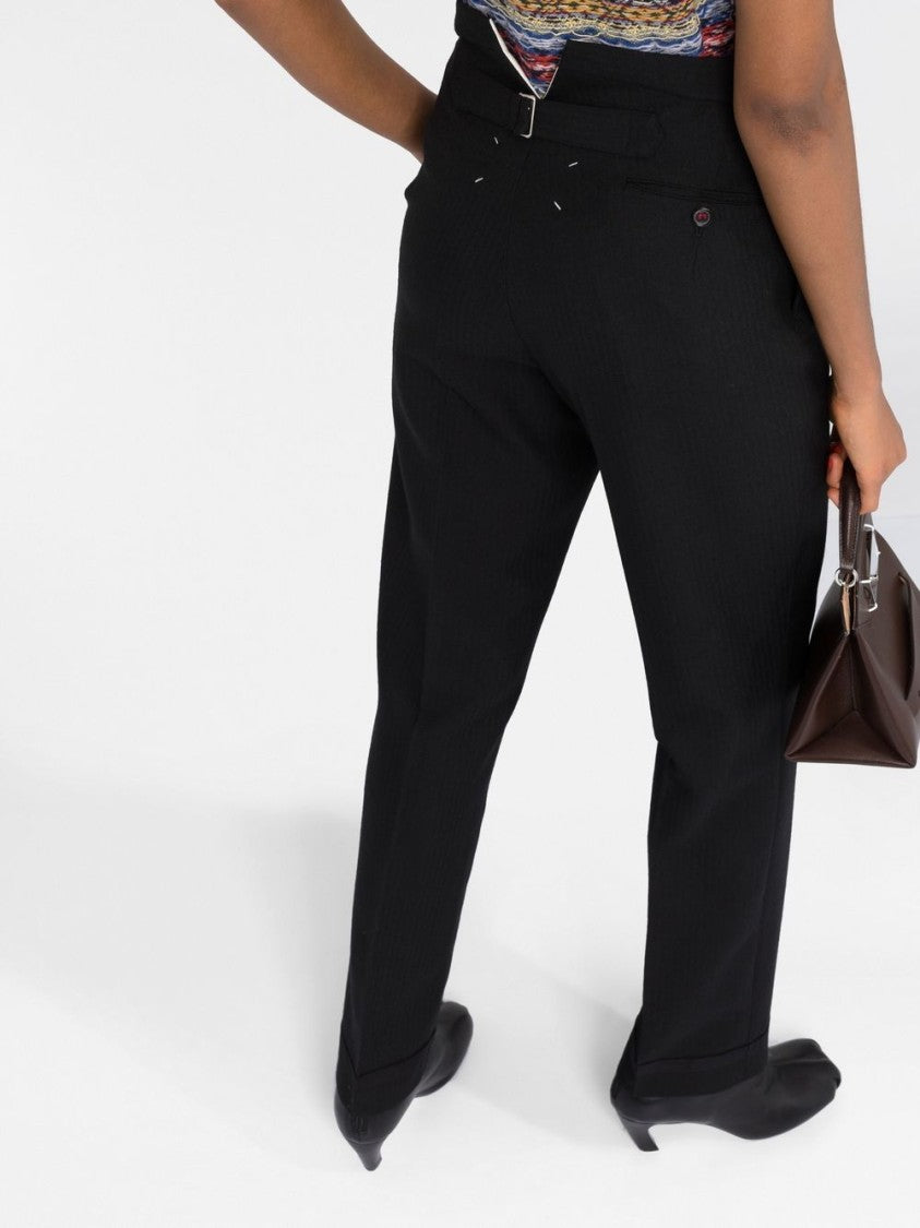 Maison Margiela Tailored High-Waist Trousers With Classic Button Closure