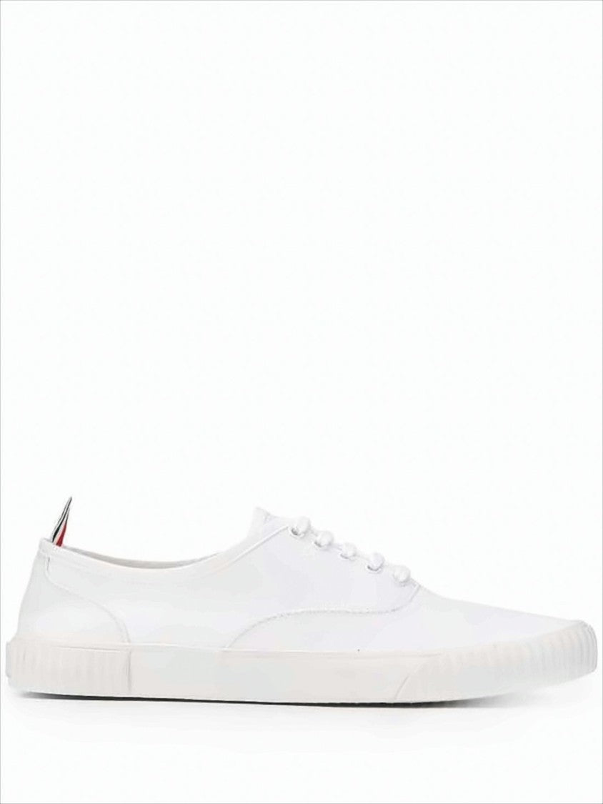 Thom Browne Canvas Low-Top Sneakers With Tricolor Accent