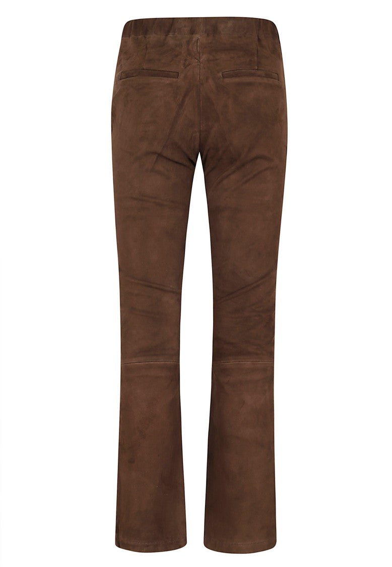 Arma Ankle-Length Stretch Suede Trousers