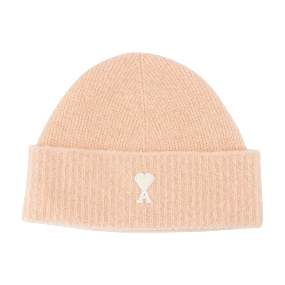 Ami Ribbed Knit Wool Beanie Hat