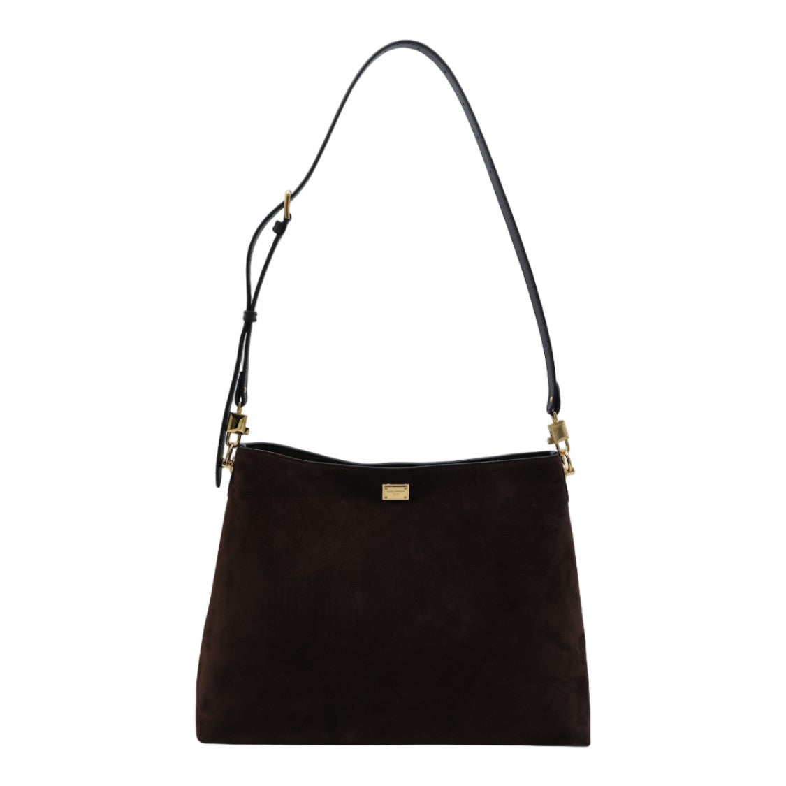Dolce & Gabbana Rectangular Dark Suede Shoulder Bag