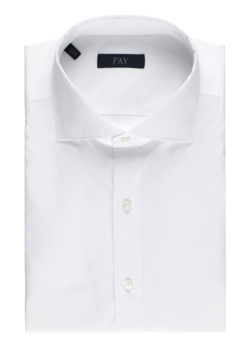 Fay White Cotton Casual Shirt