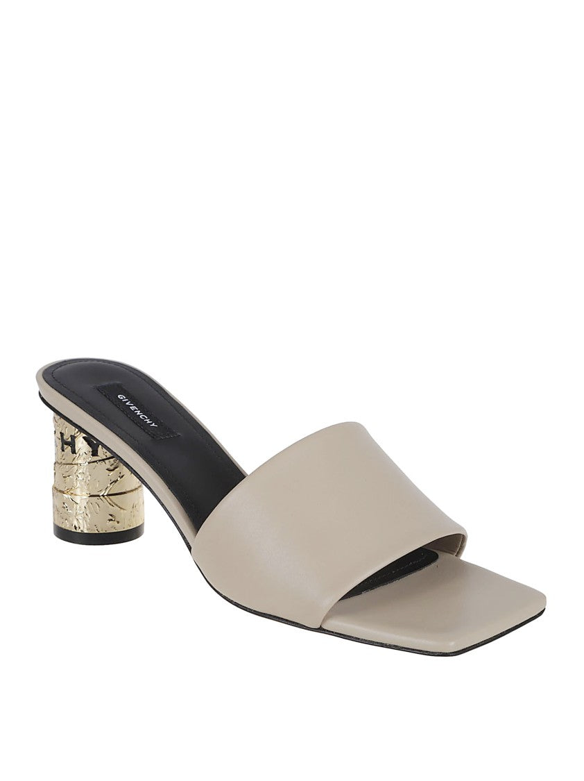 Givenchy Beige Leather Tape Mules
