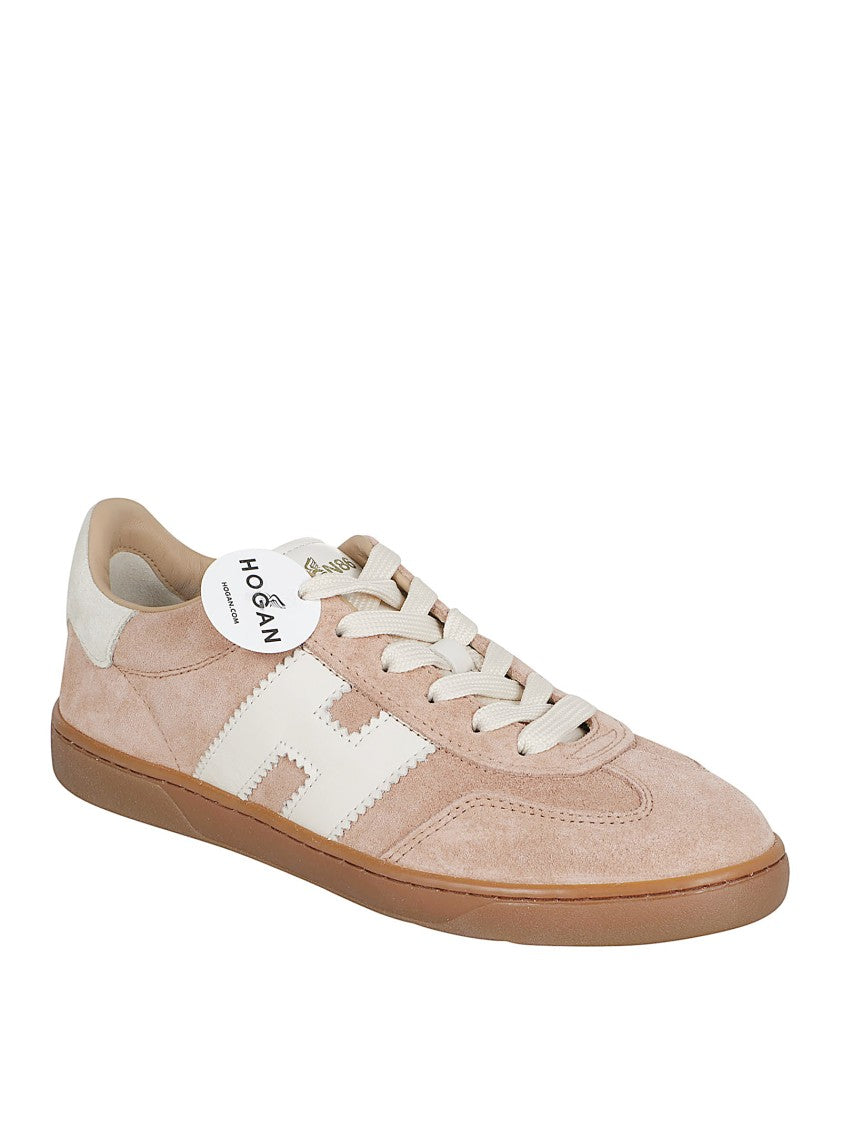 Hogan Low-Top Sneakers In Powder Pink Suede