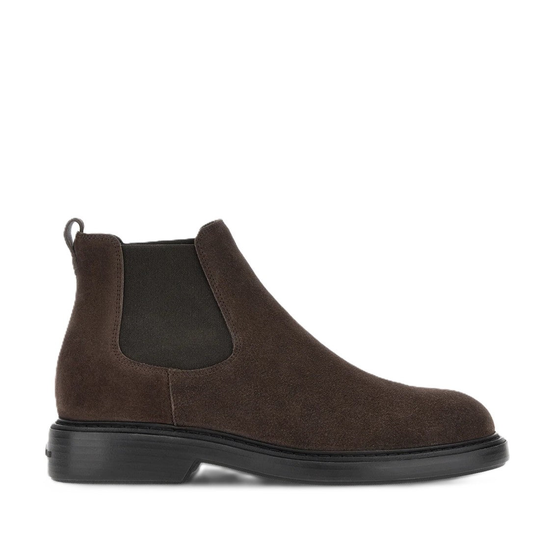 Hogan Dark Brown Suede Chelsea Boots