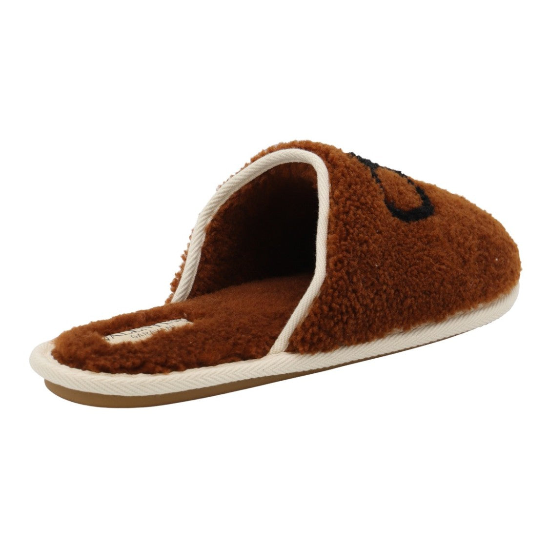 Valentino Garavani Plush Brown Loafers With Black Logo Detail