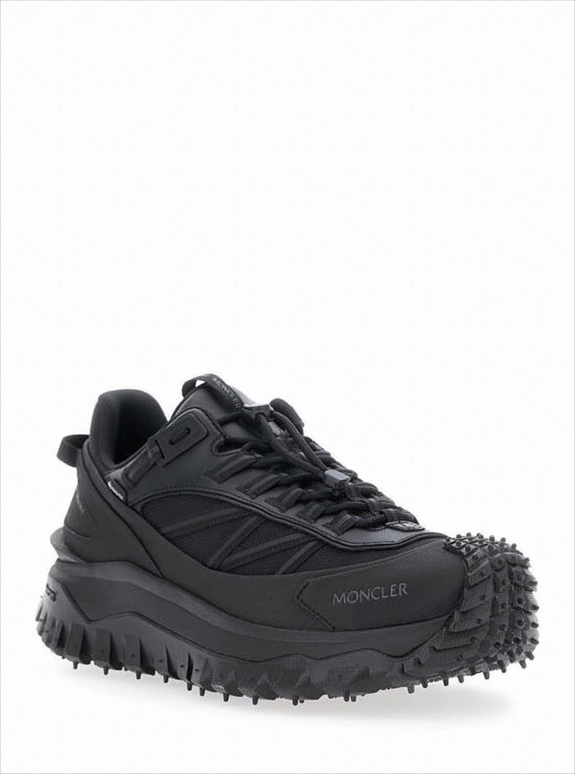 Moncler Black Sneakers With Layered Panels