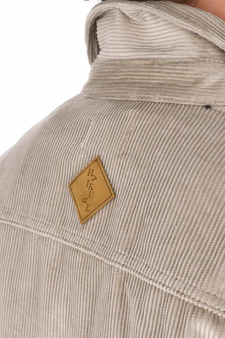 Haikure Ribbed Corduroy Overshirt With Classic Collar