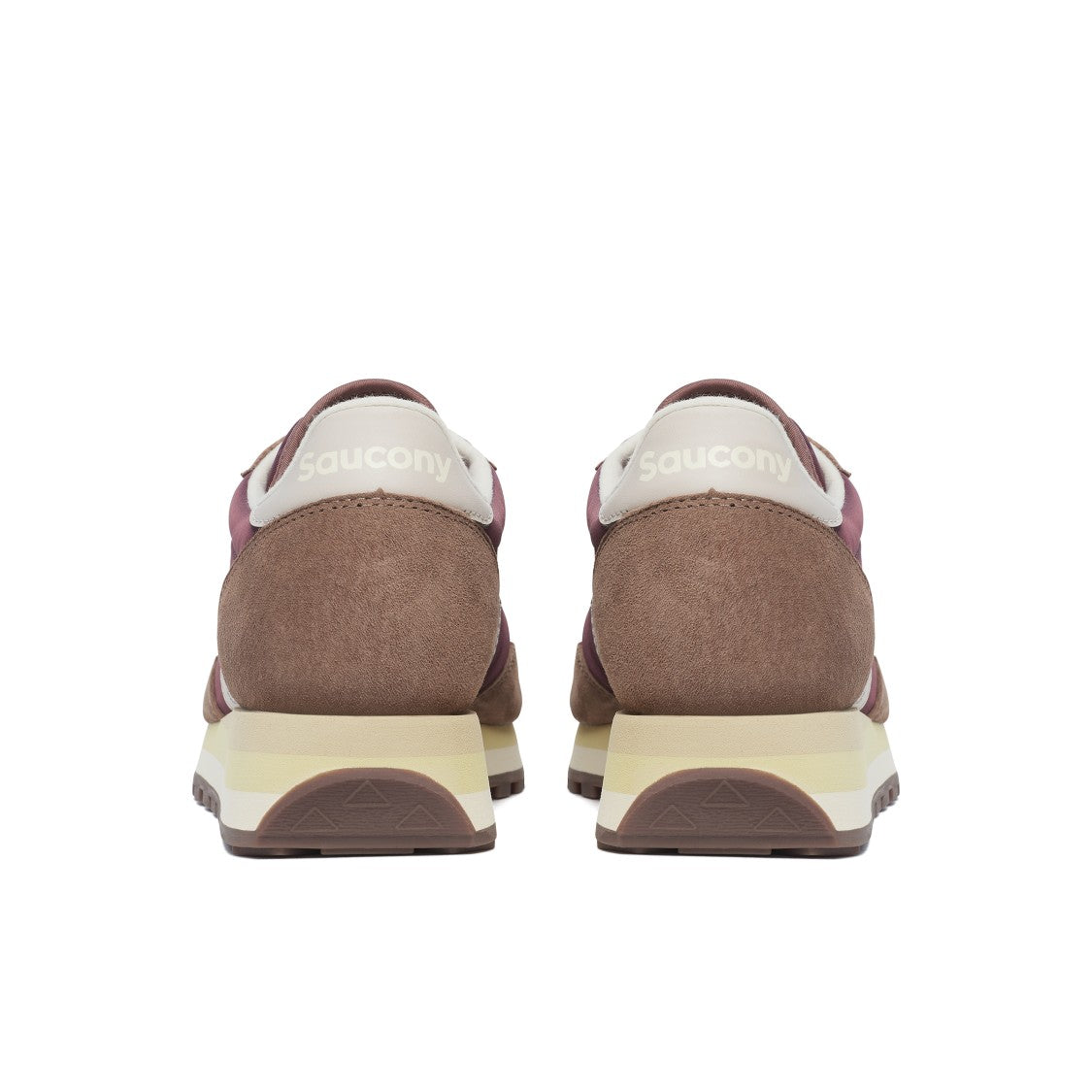 Saucony Brown Suede And Fabric Sneakers With Cushioned Sole