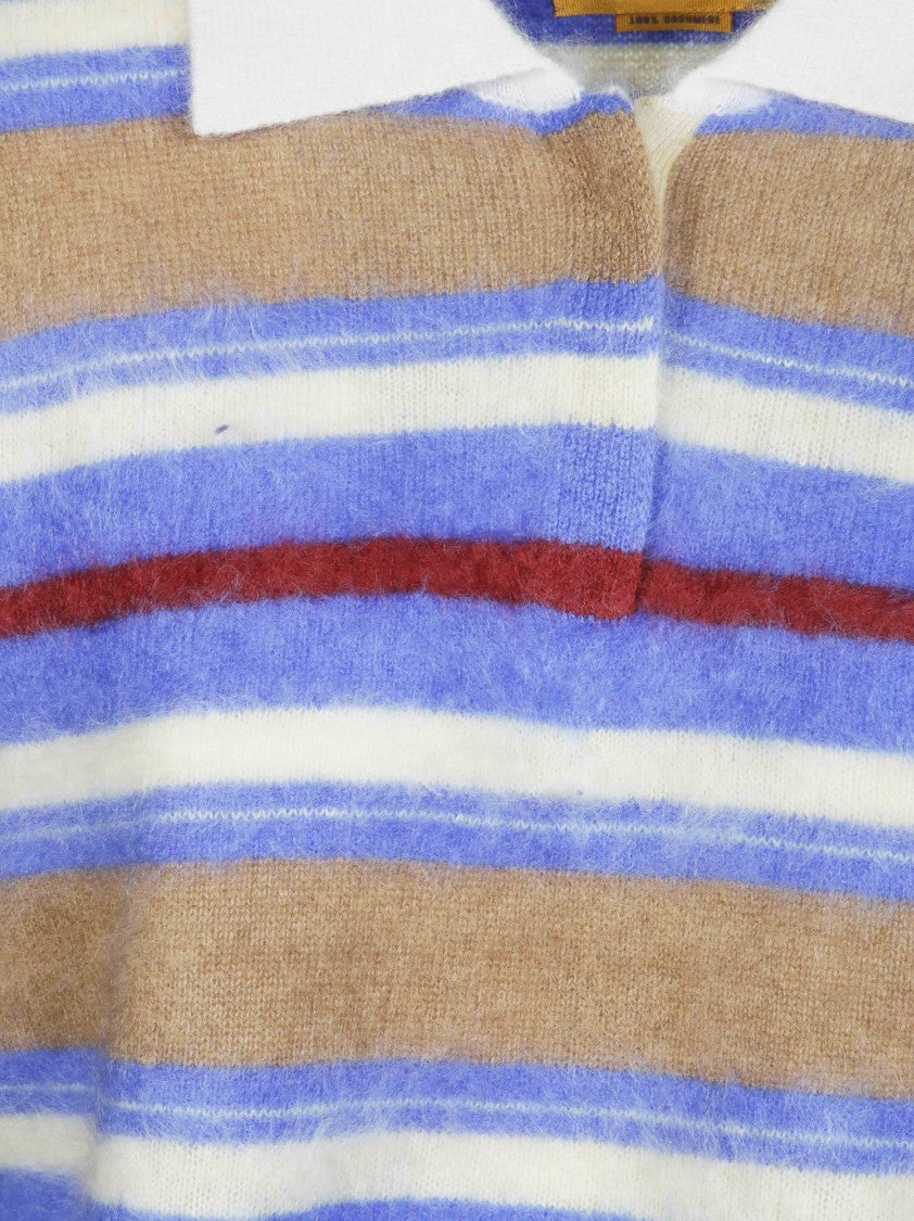 Guest In Residence Grizzly Cropped Striped Rugby Sweater