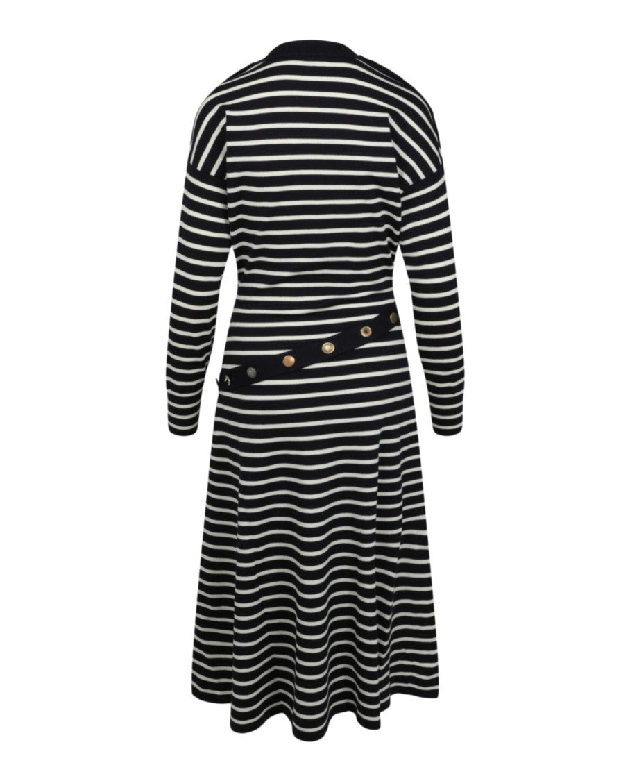 Alexander Mcqueen Mixed Buttons Striped Dress