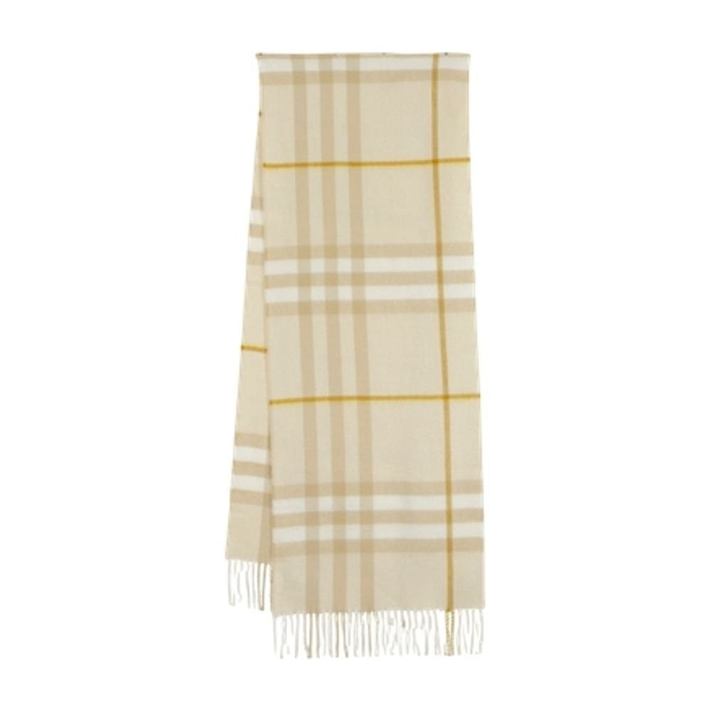 Burberry Finely Woven Beige Scarf With Smooth Texture
