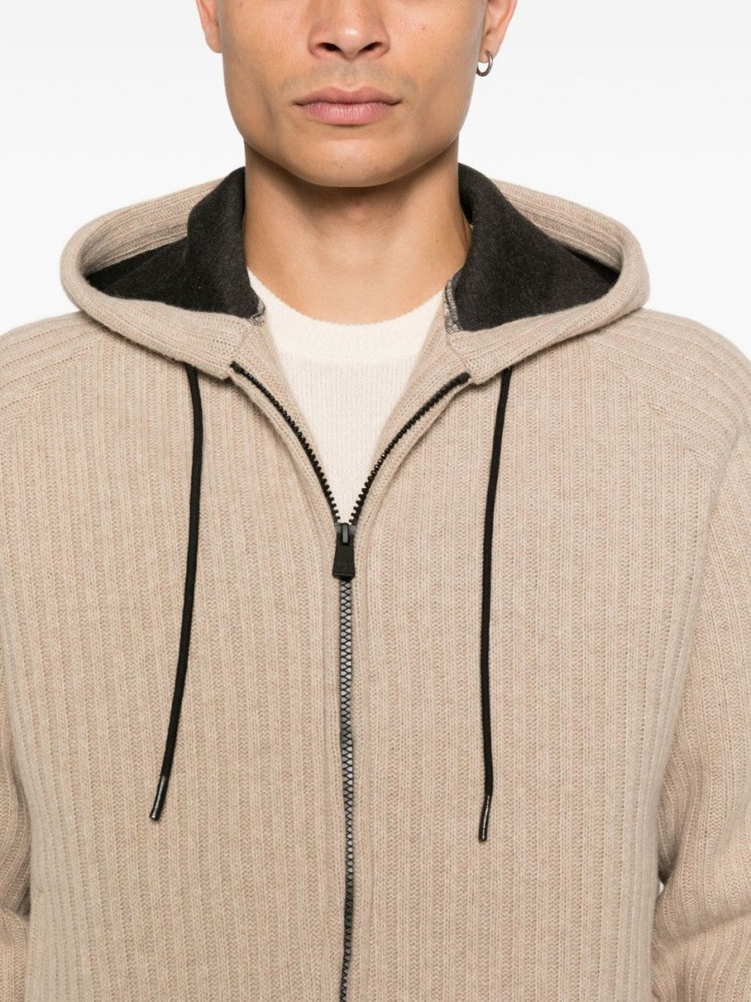 Mc2 Saint Barth Ribbed Knit Zip-Up Sweater