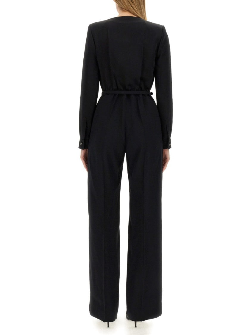 Gucci Viscose Jumpsuit With Belted Waist And Refined Silhouette