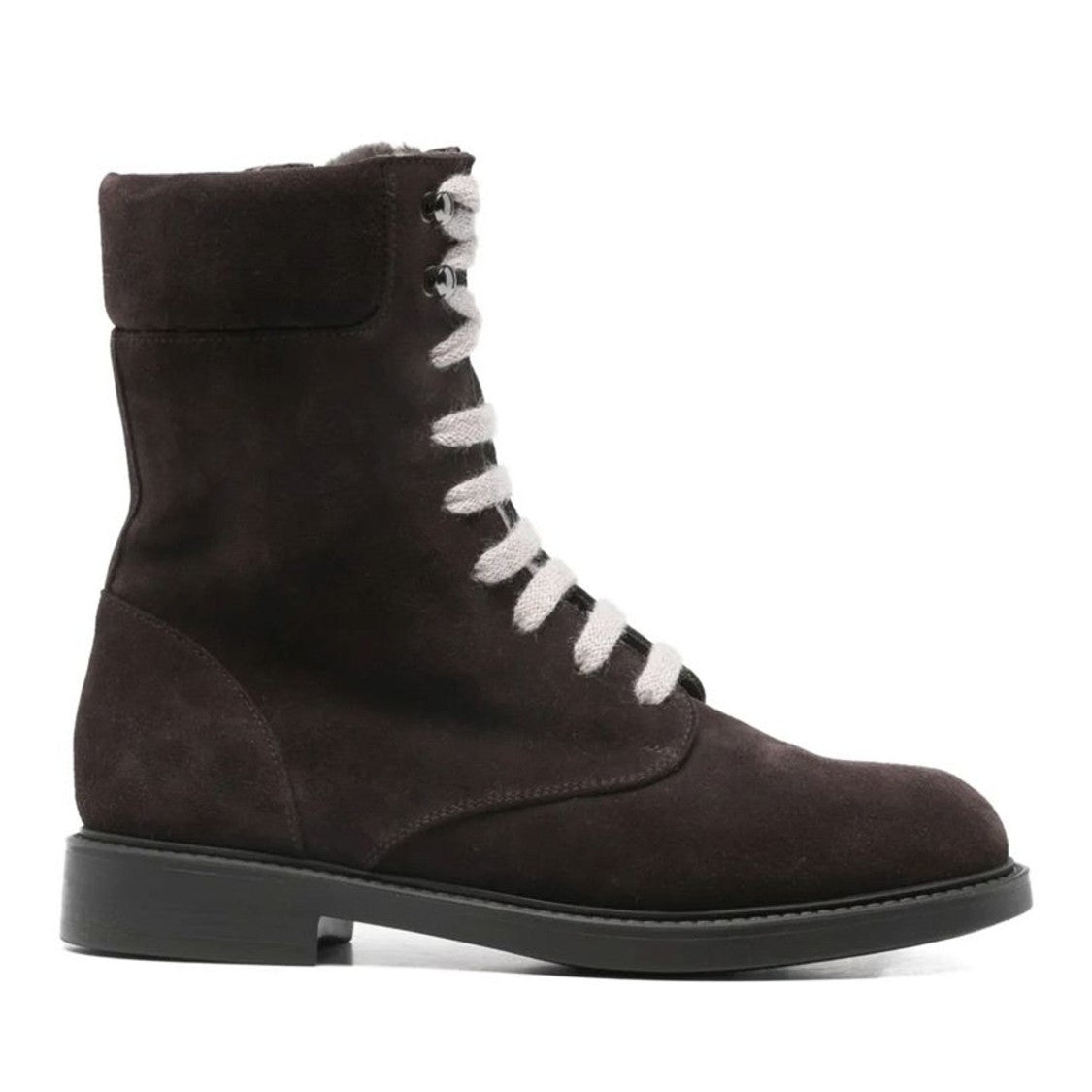 Doucal's Brown Lace-Up Suede Ankle Boots