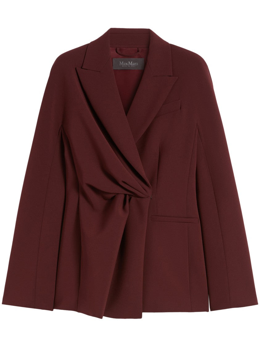 Max Mara Twisted Front Tailored Jacket With Classic Lapel