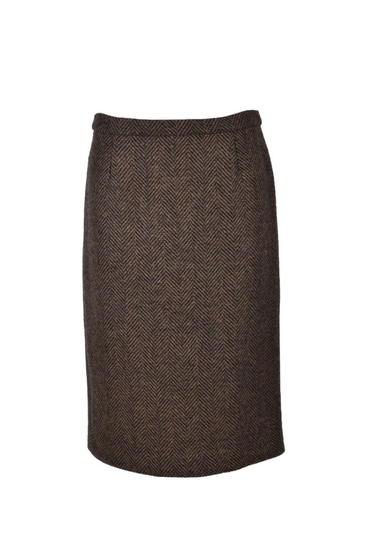 Red Valentino Midi Skirt Wool Polyamide - Brown
