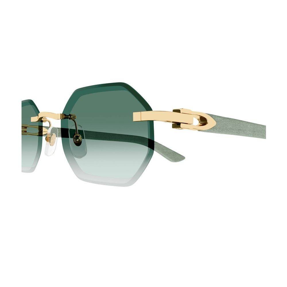 Cartier Ct0439s Décor C Allongé De Rimless Geometric Sunglasses