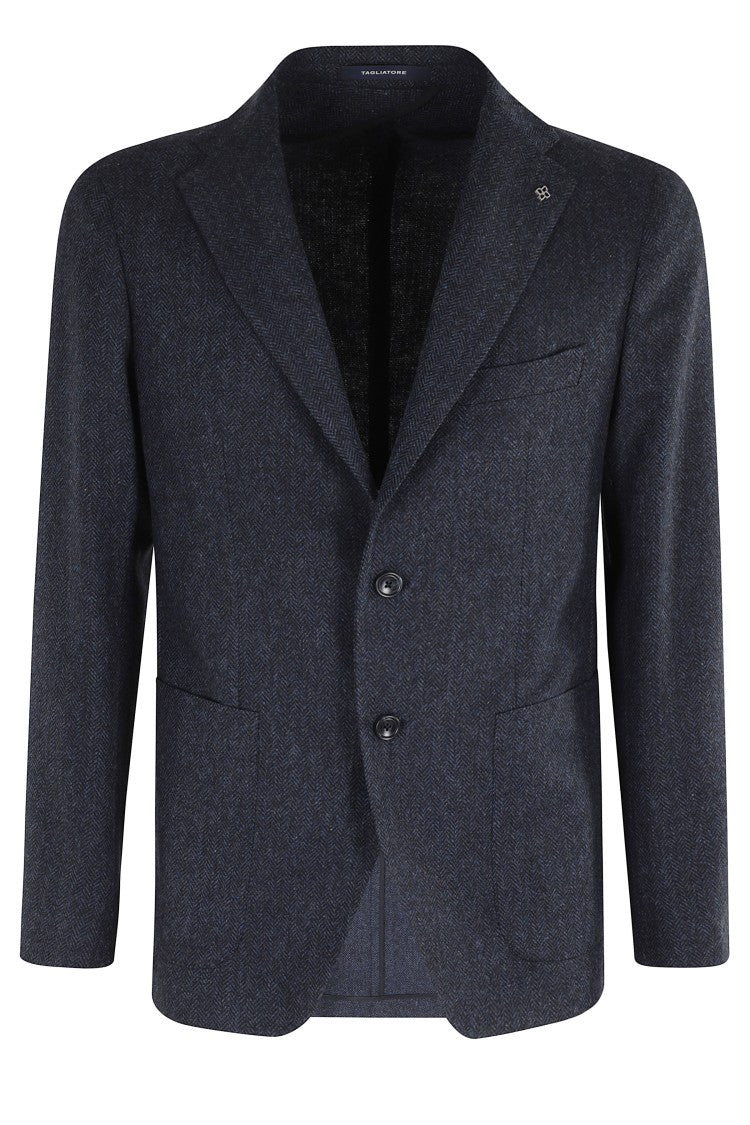 Tagliatore Barbed Texture One-Breasted Jacket
