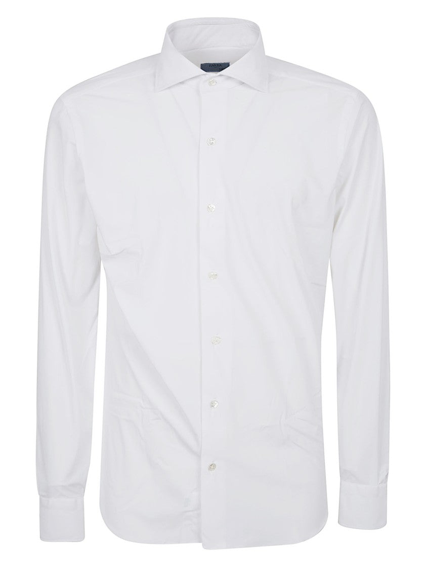 Barba Napoli Stretch Fabric Neck Shirt With Classic Collar