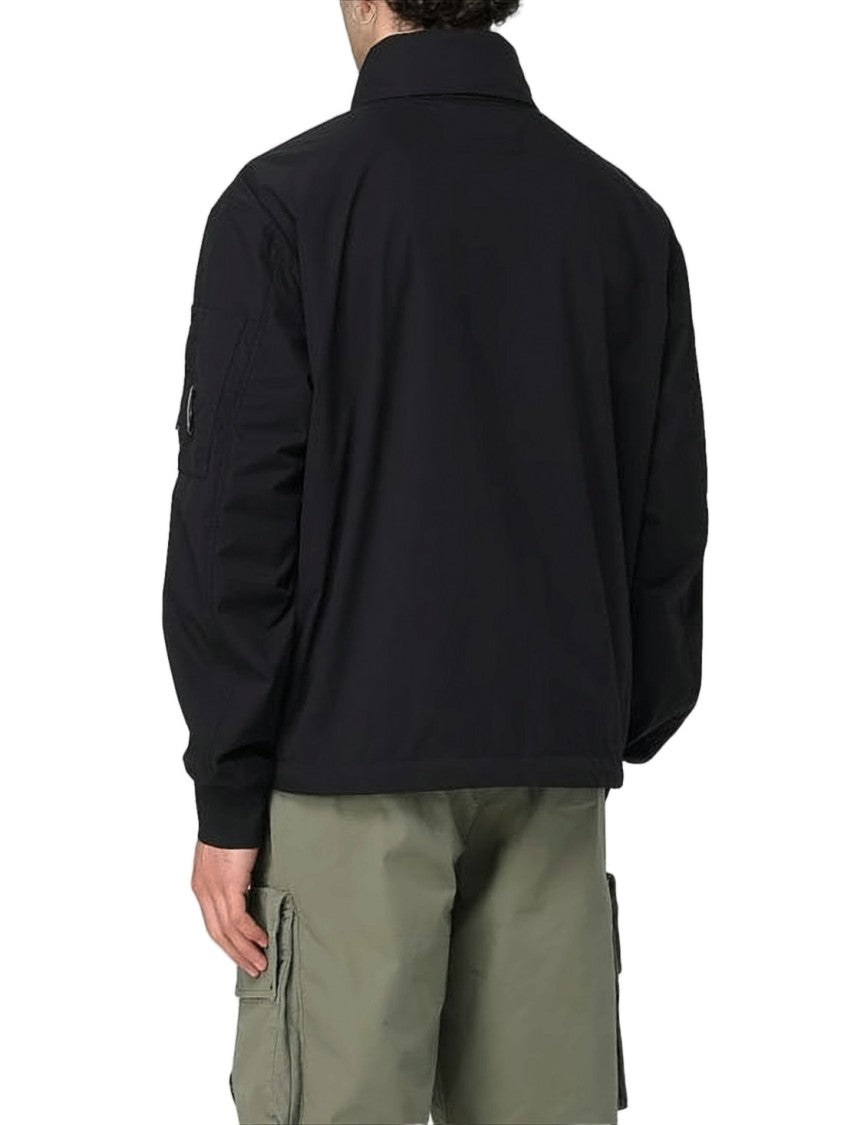 C.P. Company Minimalist Black Jacket With High Collar
