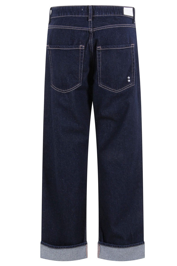 Icon Denim Indigo Blue Tiny Jeans With Contrast Stitching