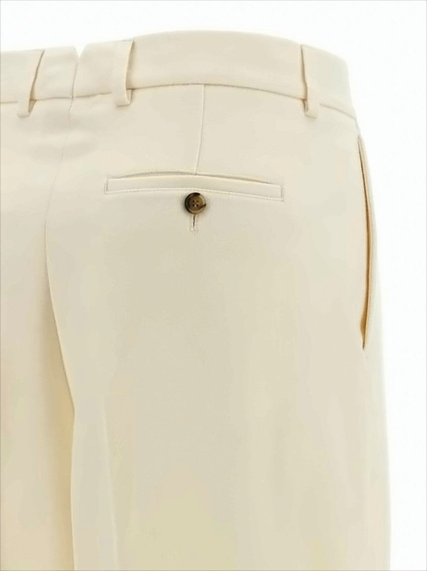 Ami Straight-Leg Tailored Pants With Concealed Fastening