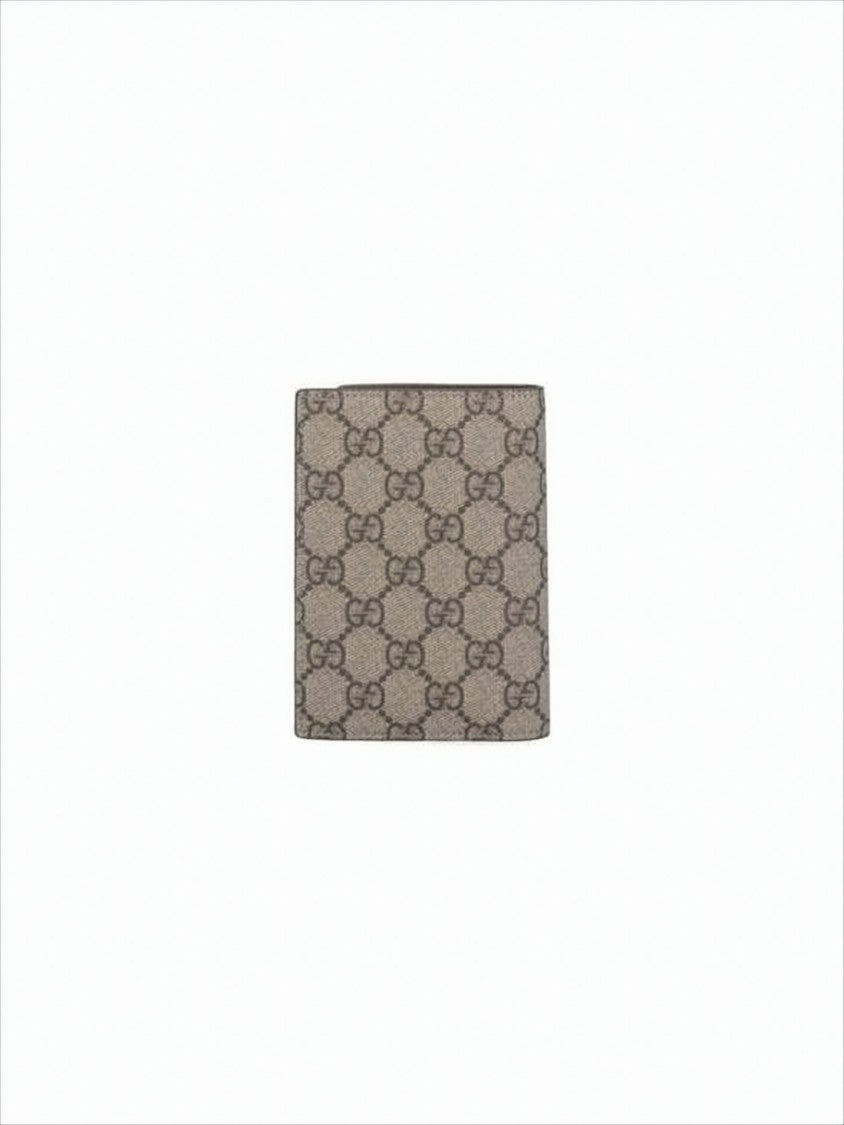 Gucci Canvas Wallet With Interlocking Pattern And Leather Interior