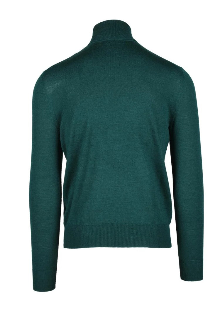 Ballantyne Wool Turtleneck Pullover - Green