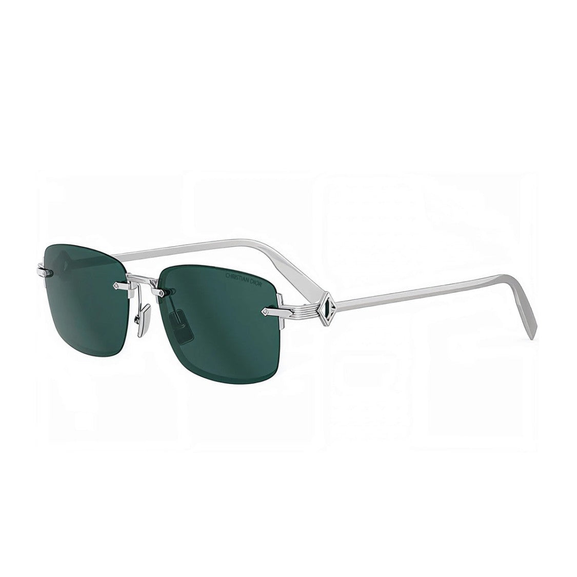 Dior Cd Diamond S11u Geometric Silver Metal Sunglasses