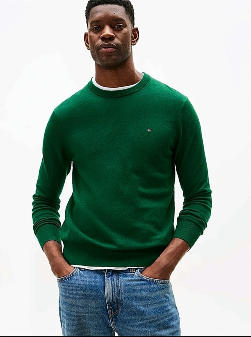 Tommy Hilfiger Crew Neck Sweater With Ribbed Details